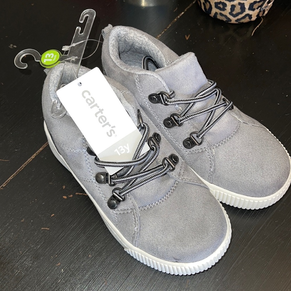 Gray Suede Leather CARTERS Size 13 Boys Edison Boots - NWT